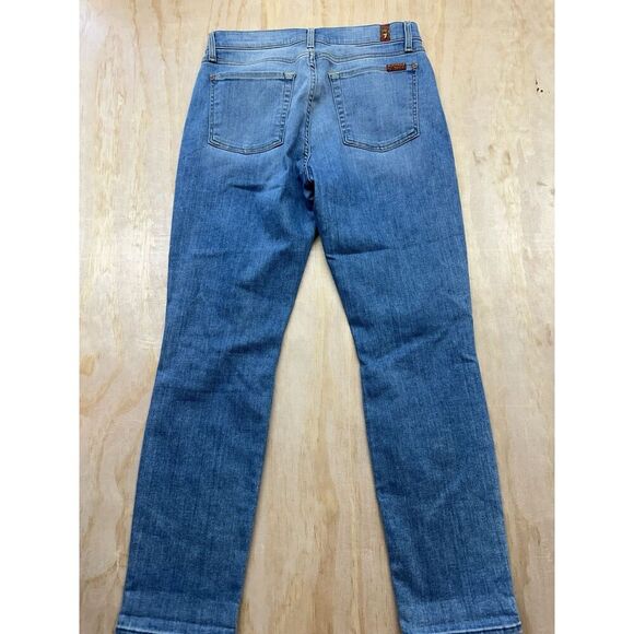 Seven For All Mankind 7 Josefina Skinny Boyfriend Sz 27 NWTs Button Fly Stretch - Picture 4 of 5